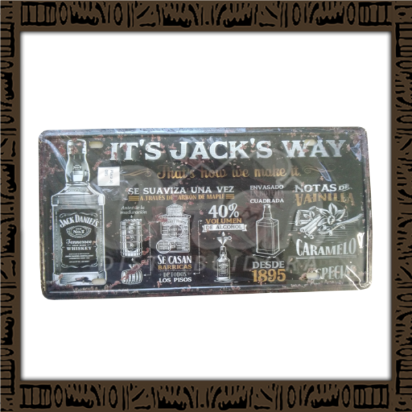 Quadro Decorativo de Parede 15x30 - Placa 085 It's Jacks Way - MXF17134