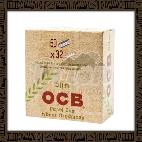 Caixa Seda OCB Slim Organic King Size c/ 50 unidades